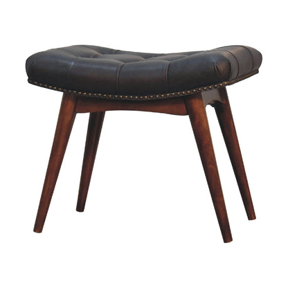 Buffalo Leather Curved Bench