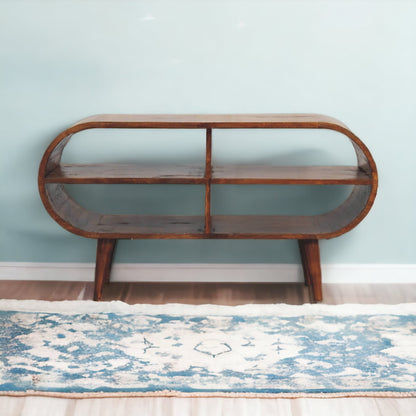 Open Shelf Chestnut Media Unit