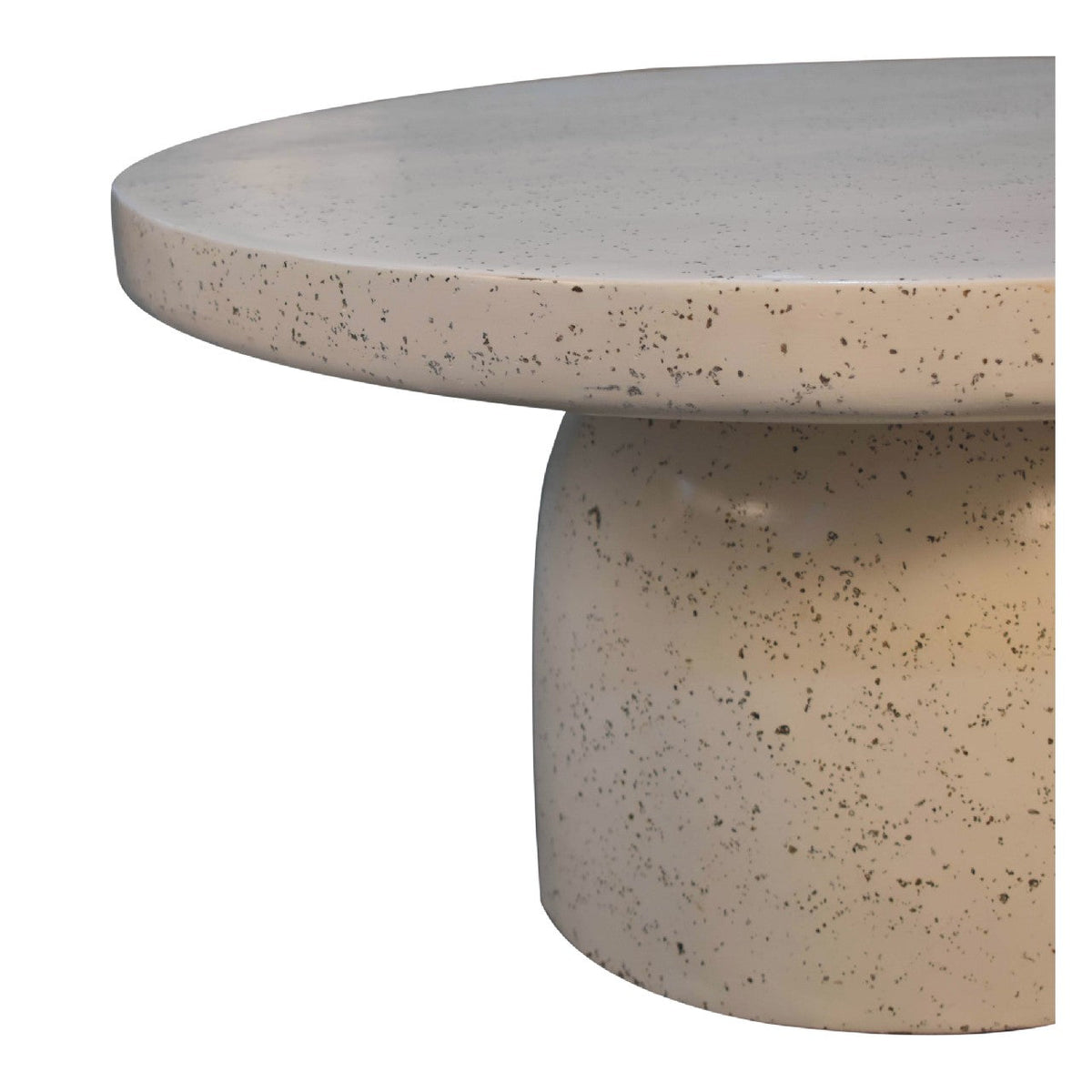 White Mosaic Terrazzo Coffee Table, top-down view