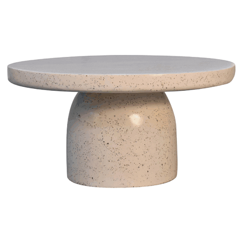 White Mosaic Terrazzo Coffee Table 360-degree view animation