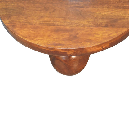 Chestnut Ball Coffee Table, side profile