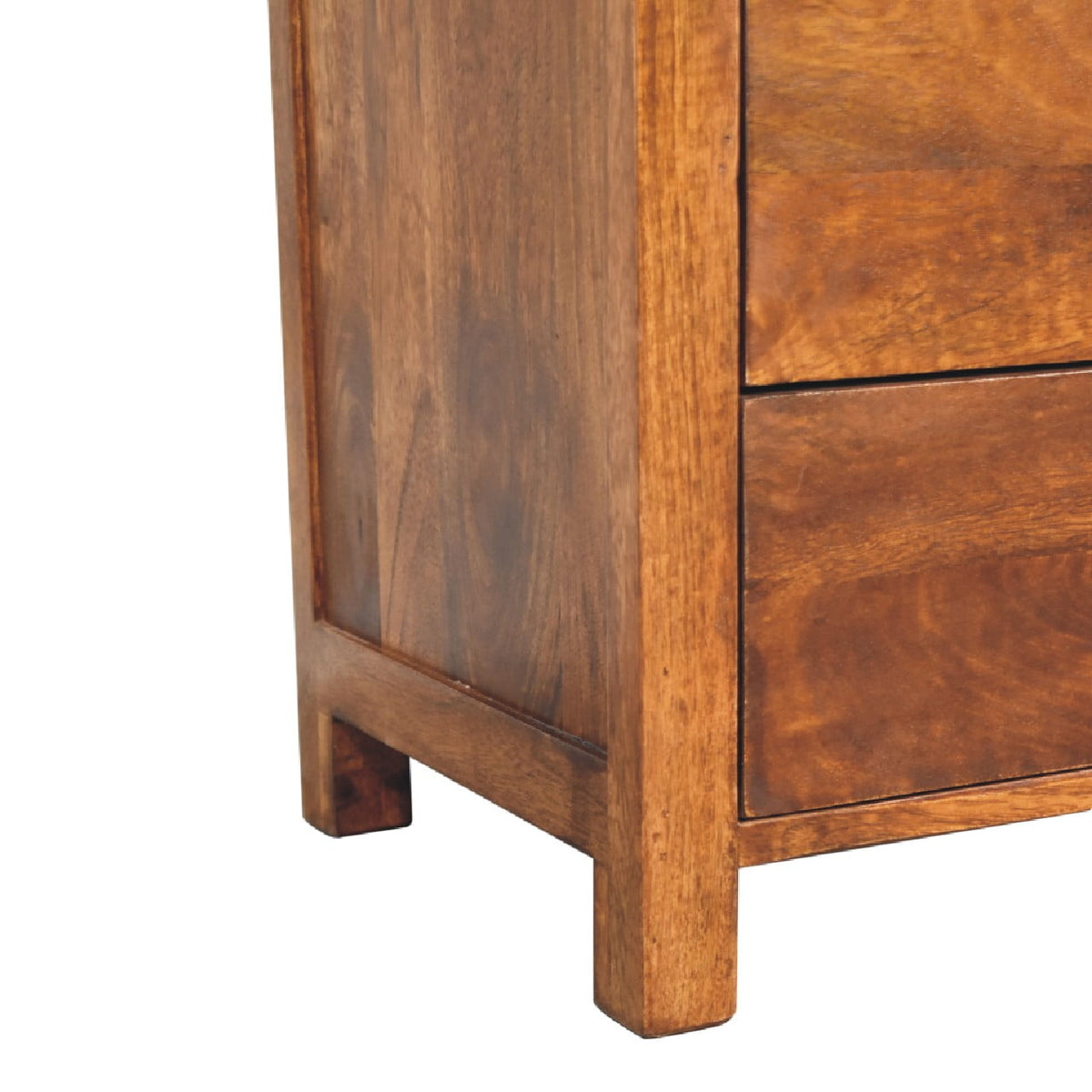 Chestnut Curved Storage Cabinet dimensions and scale reference