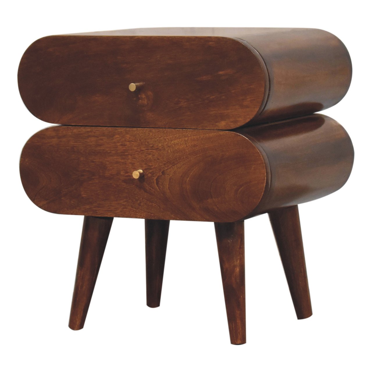 Double Capsule Chestnut Bedside