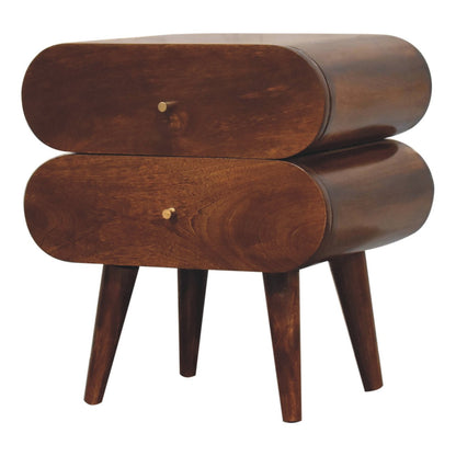 Double Capsule Chestnut Bedside