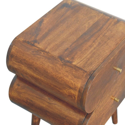 Double Capsule Chestnut Bedside
