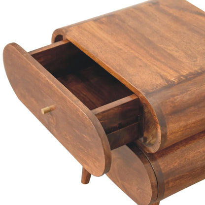 Double Capsule Chestnut Bedside