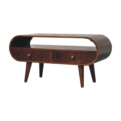 The Walnut Circle Media Stand