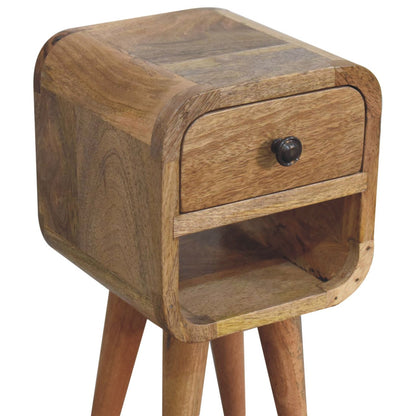 The Curve Mini Bedside in Oak