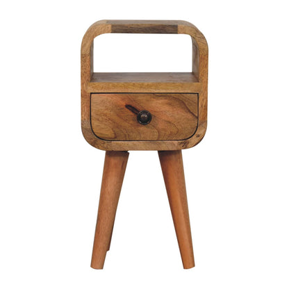The Curve Mini Open Bedside in Oak