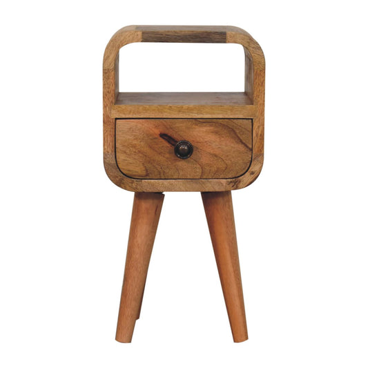 The Curve Mini Open Bedside in Oak