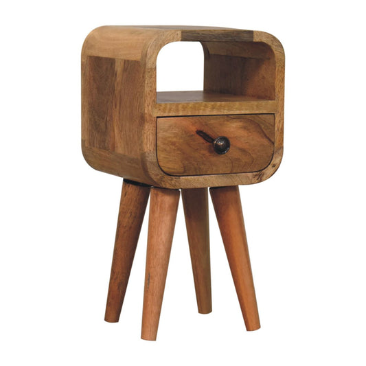 The Curve Mini Open Bedside in Oak
