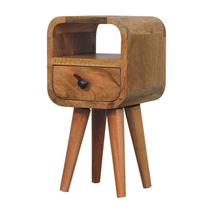 The Curve Mini Open Bedside in Oak