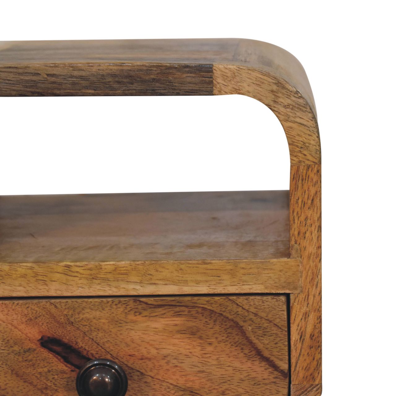 The Curve Mini Open Bedside in Oak