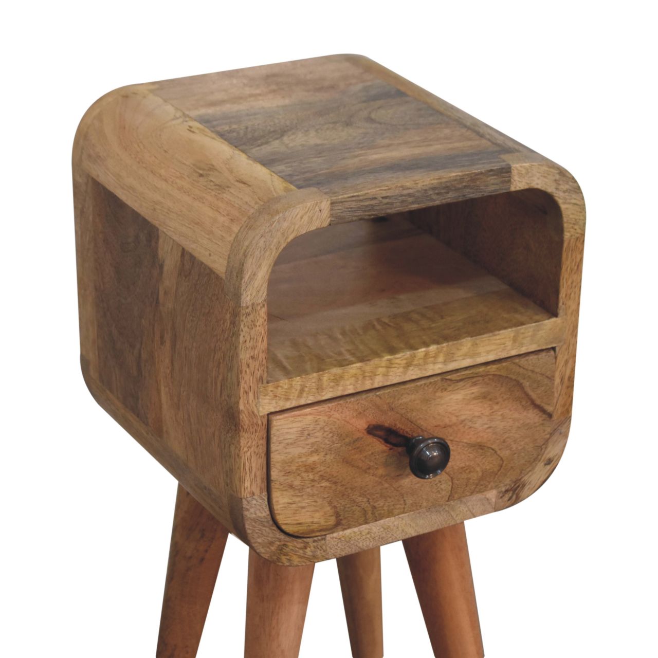 The Curve Mini Open Bedside in Oak