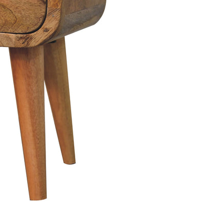 The Curve Mini Open Bedside in Oak