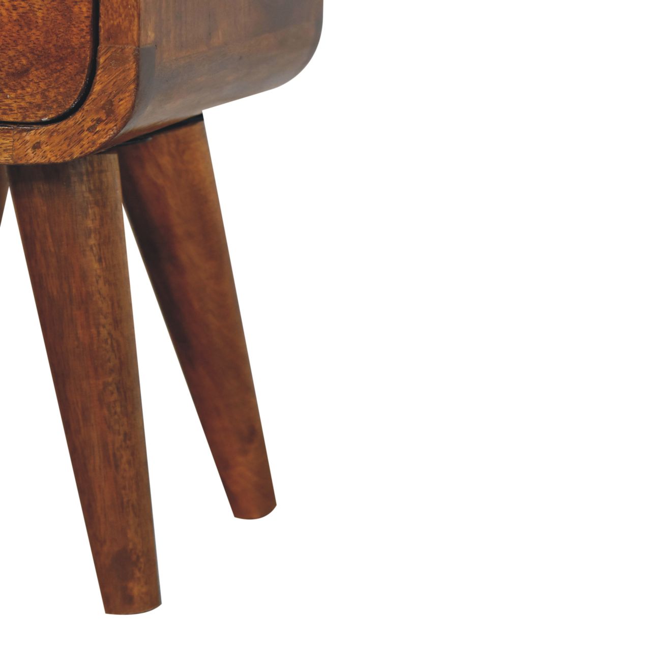 The Curve Mini Open Bedside in Chestnut