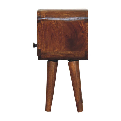 The Curve Mini Open Bedside in Chestnut