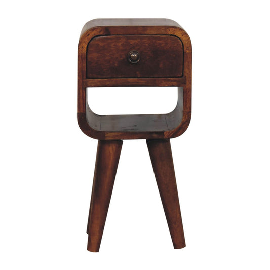 The Curve Mini Bedside in Chestnut