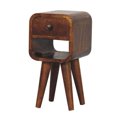 The Curve Mini Bedside in Chestnut