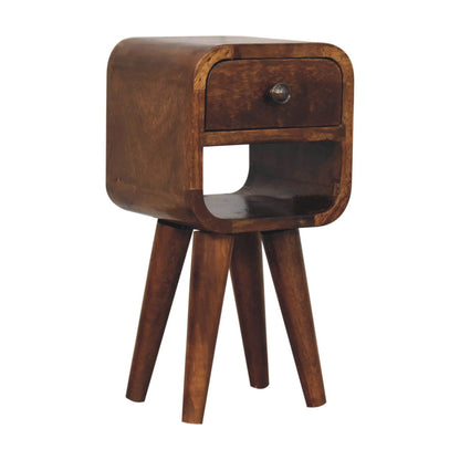 The Curve Mini Bedside in Chestnut