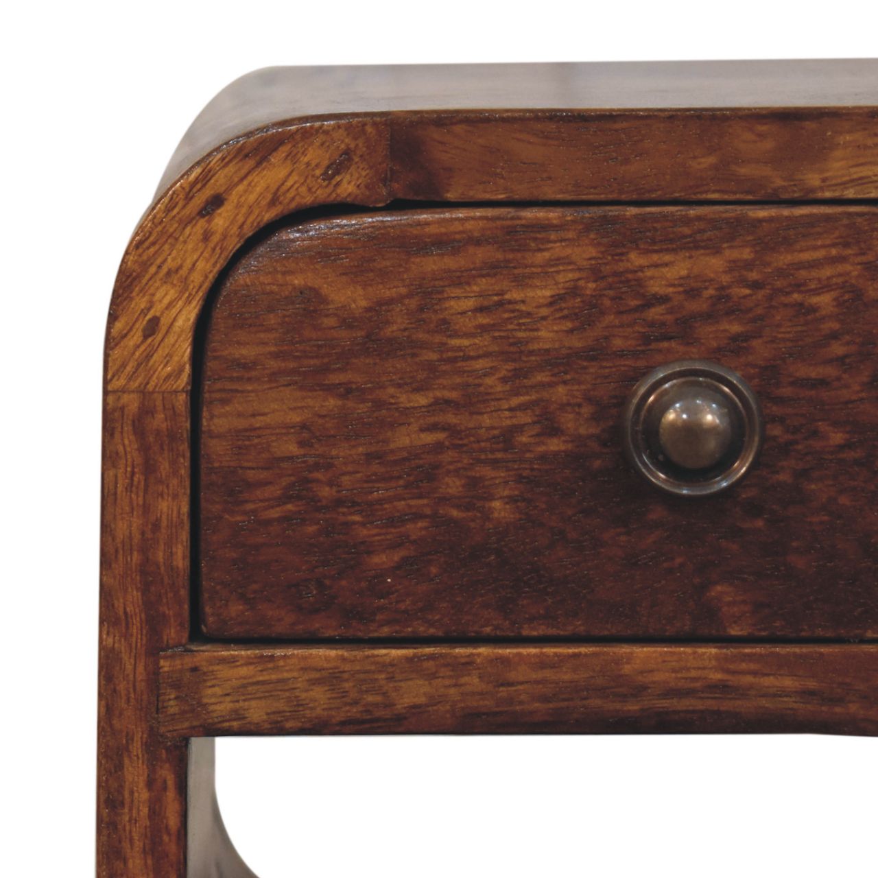 The Curve Mini Bedside in Chestnut