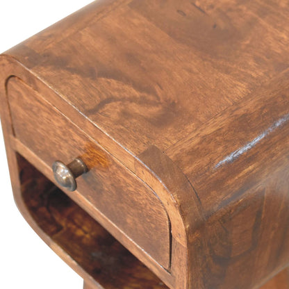 The Curve Mini Bedside in Chestnut