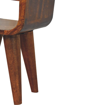 The Curve Mini Bedside in Chestnut