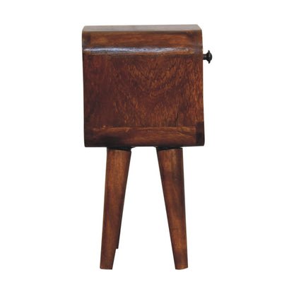The Curve Mini Bedside in Chestnut