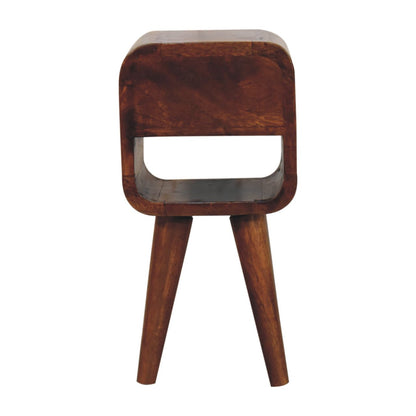 The Curve Mini Bedside in Chestnut