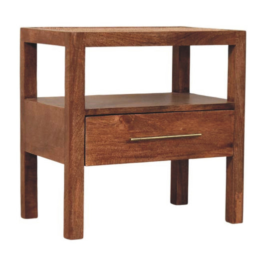 The Saffron Rattan Nightstand