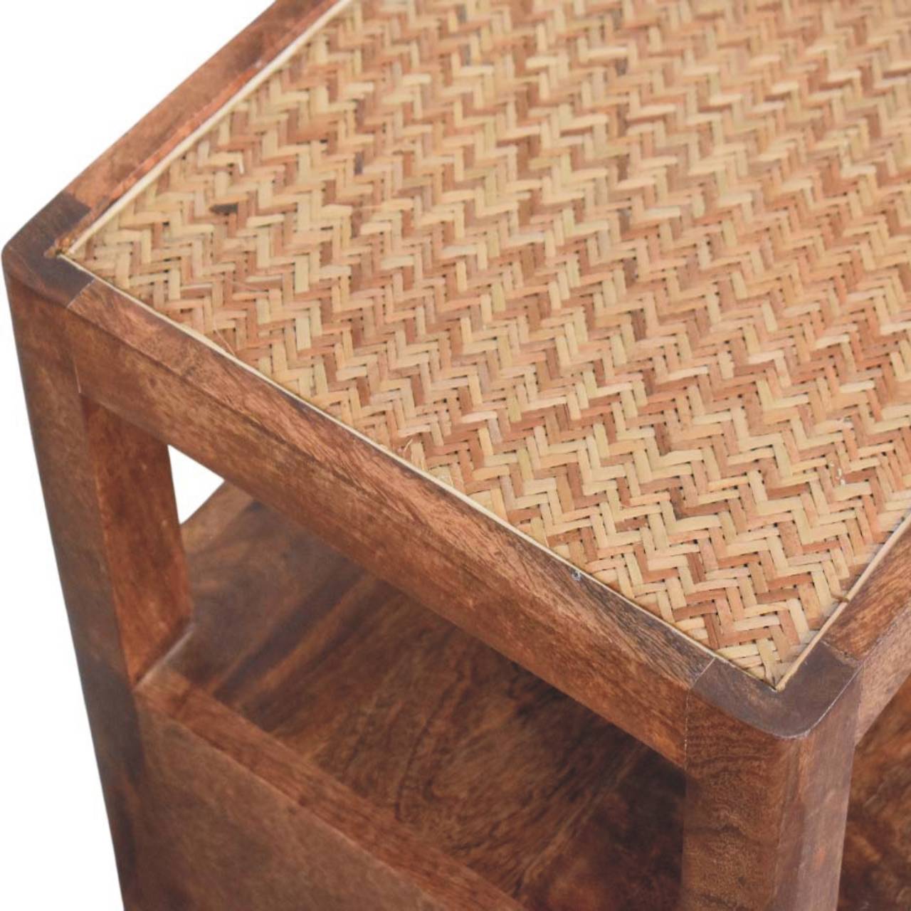The Saffron Rattan Nightstand