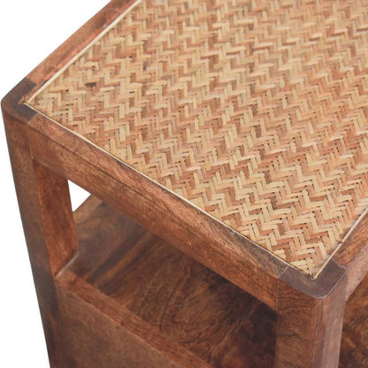 The Saffron Rattan Nightstand