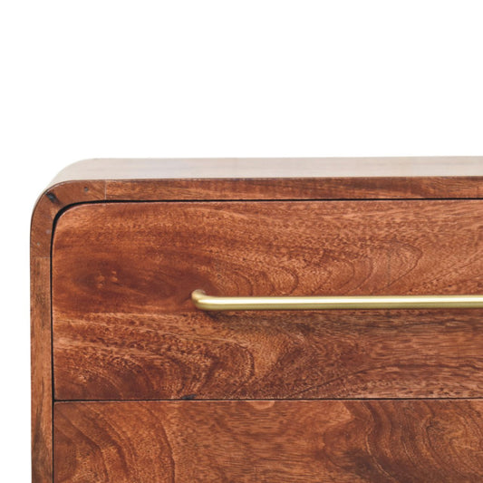 The Rounded Winewood Oak Mango Wood Drawer Chest