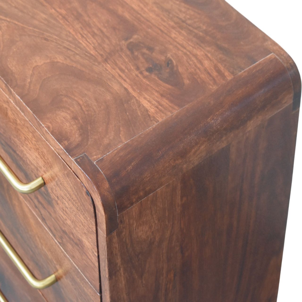 The Rounded Winewood Oak Mango Wood Drawer Chest
