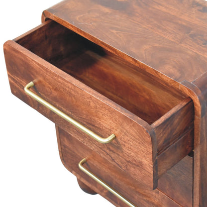 The Rounded Winewood Oak Mango Wood Drawer Chest