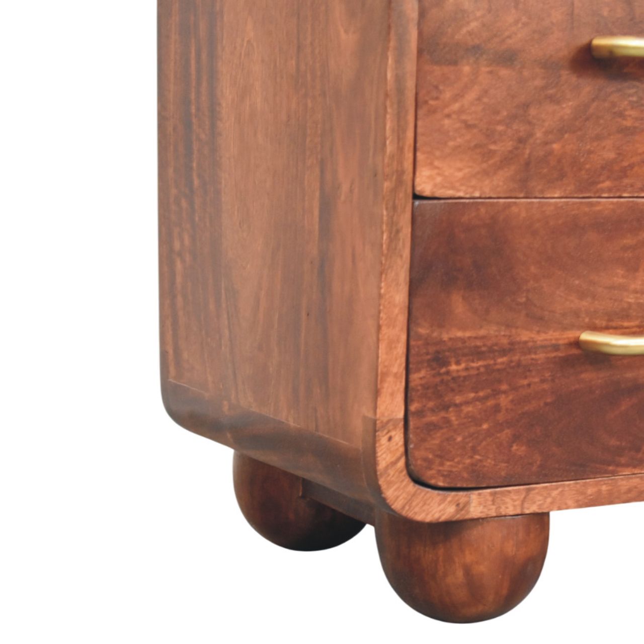 The Rounded Winewood Oak Mango Wood Drawer Chest