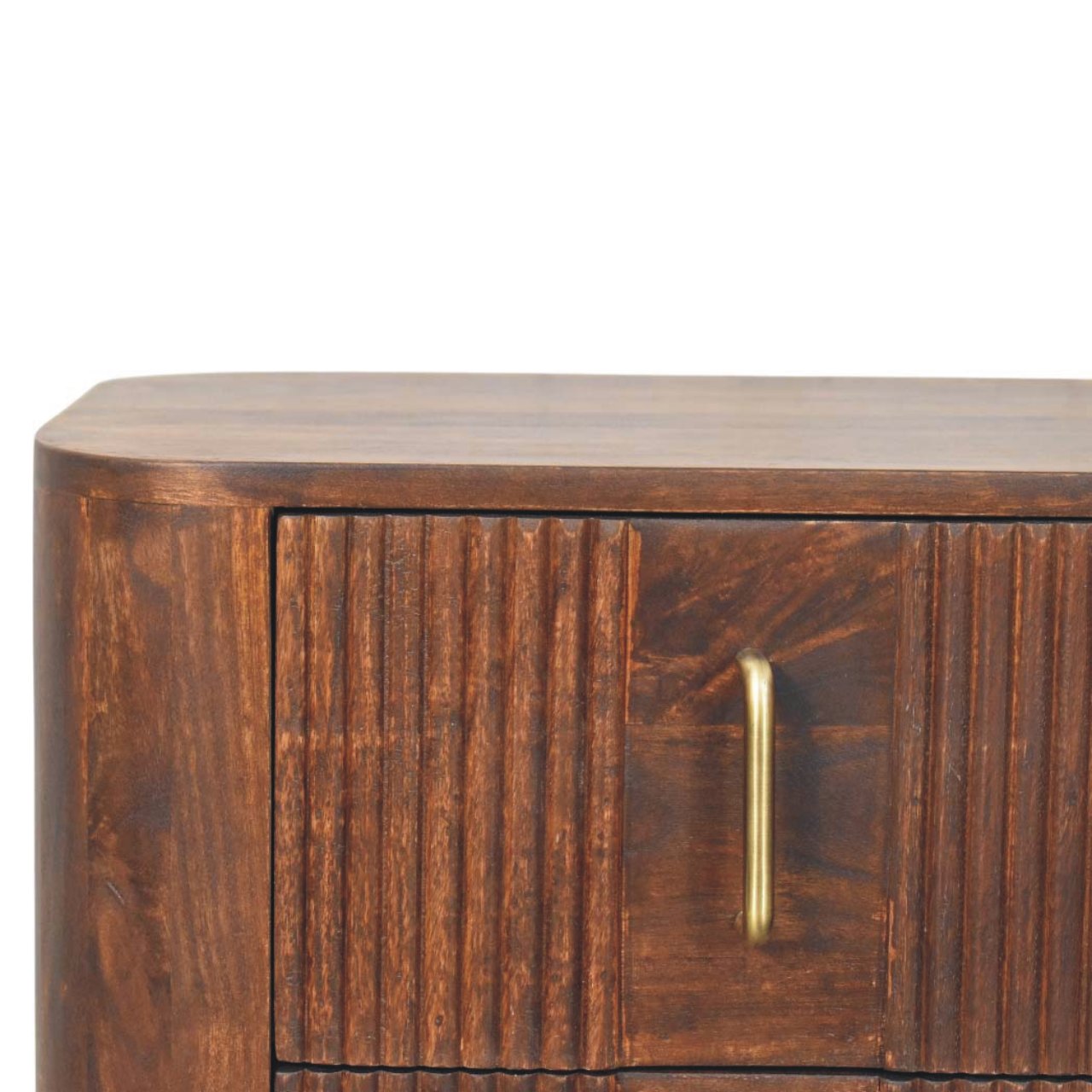 The Elowen Fluted Mango Wood Nightstand
