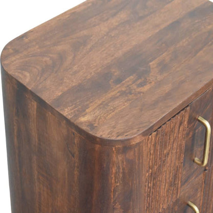 The Elowen Fluted Mango Wood Nightstand