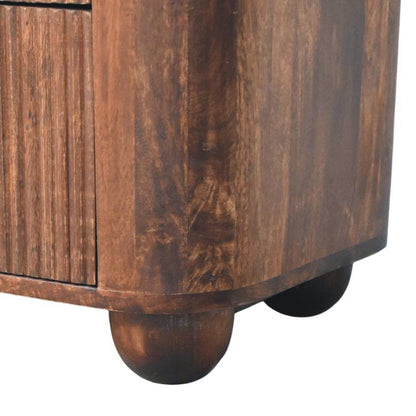 The Elowen Fluted Mango Wood Nightstand