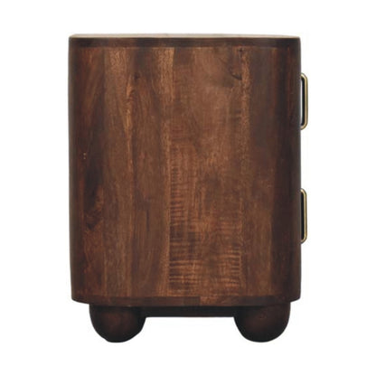 The Elowen Fluted Mango Wood Nightstand
