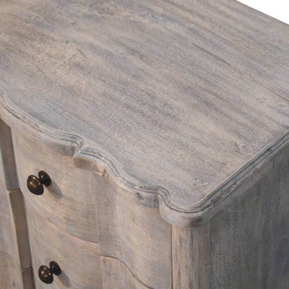 The Evara Washed Mango Wood Bedside Table