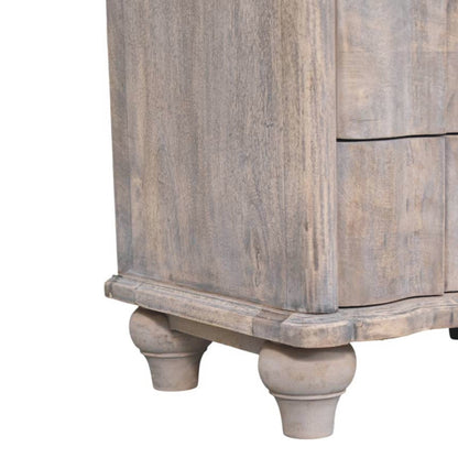 The Evara Washed Mango Wood Bedside Table