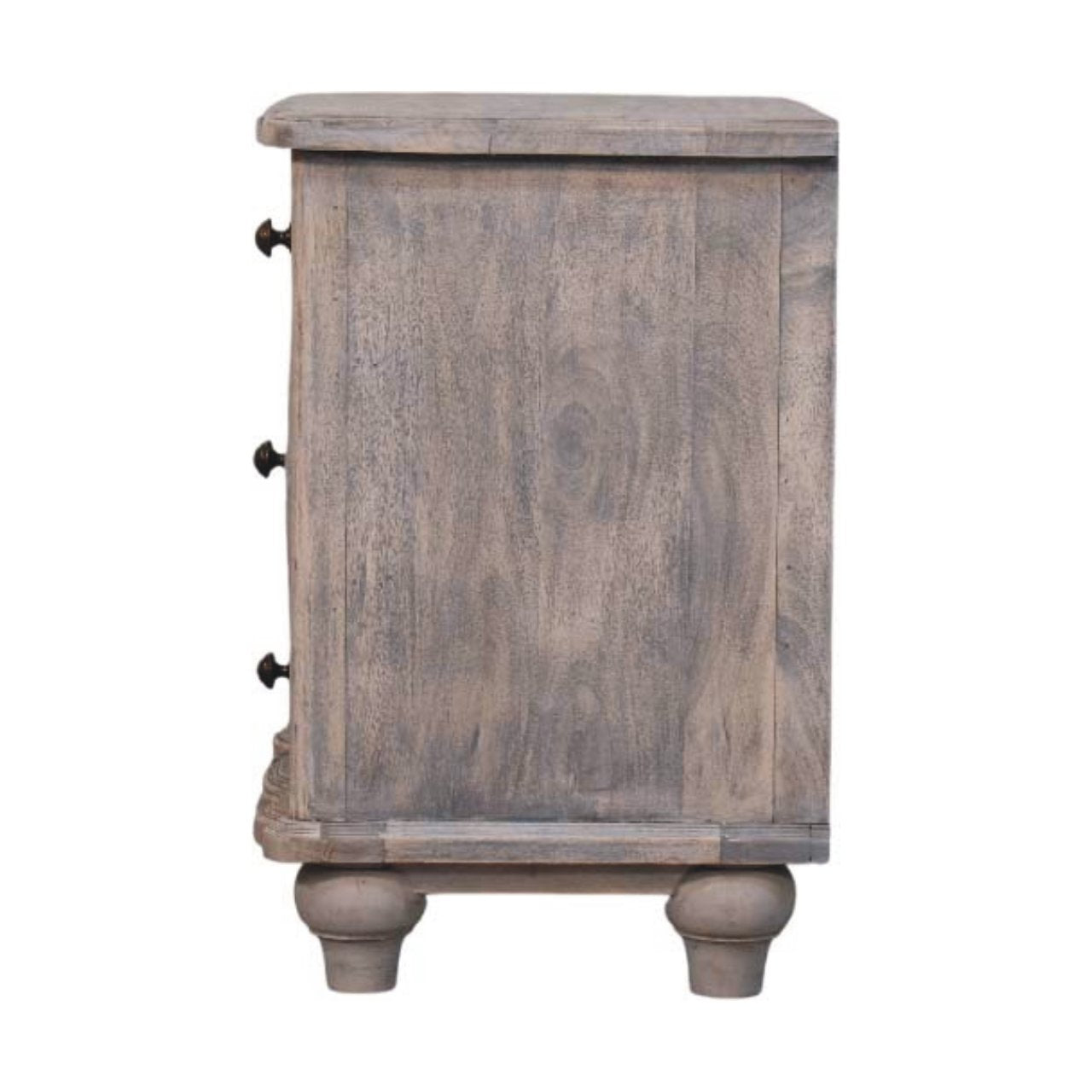 The Evara Washed Mango Wood Bedside Table