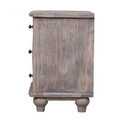 The Evara Washed Mango Wood Bedside Table