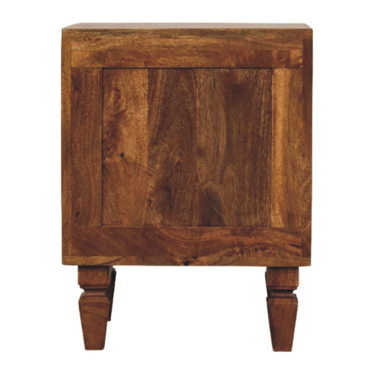 The Valence Fluted Winewood Oak Bedside Unit