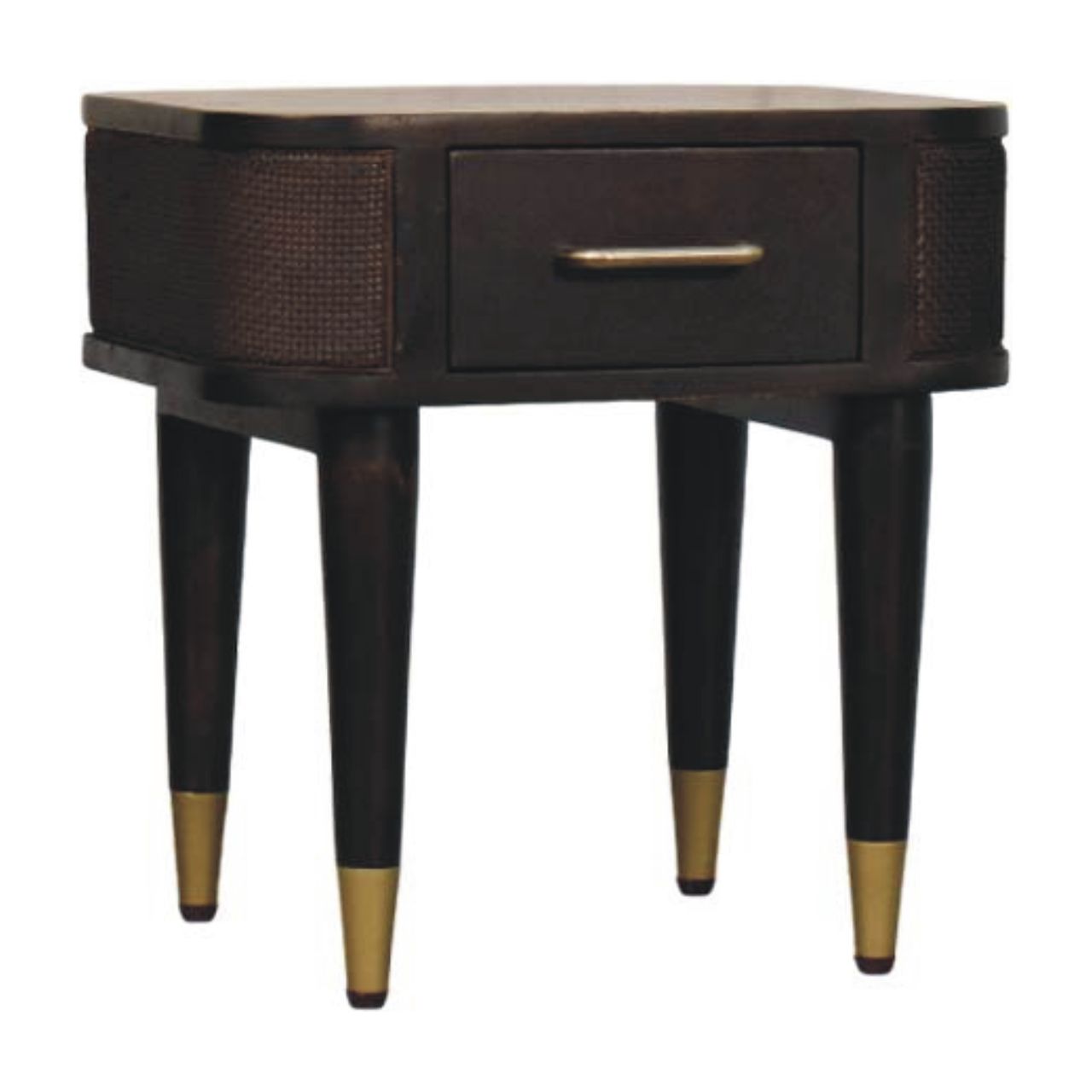 The Marlowe Rattan Mango Wood Bedside Table