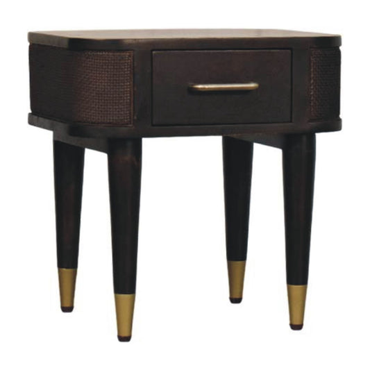 The Marlowe Rattan Mango Wood Bedside Table