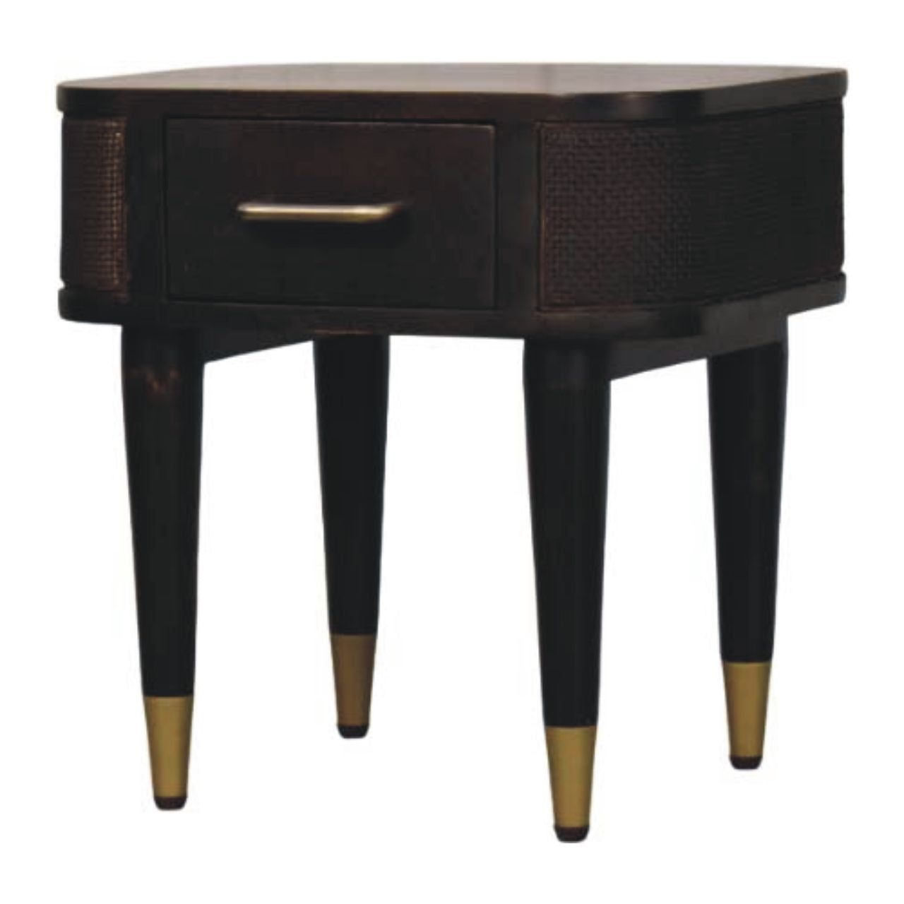 The Marlowe Rattan Mango Wood Bedside Table