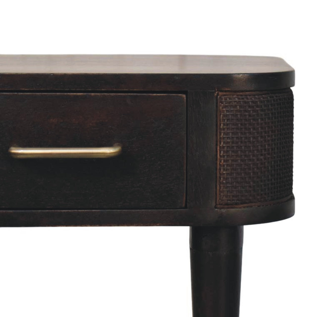 The Marlowe Rattan Mango Wood Bedside Table