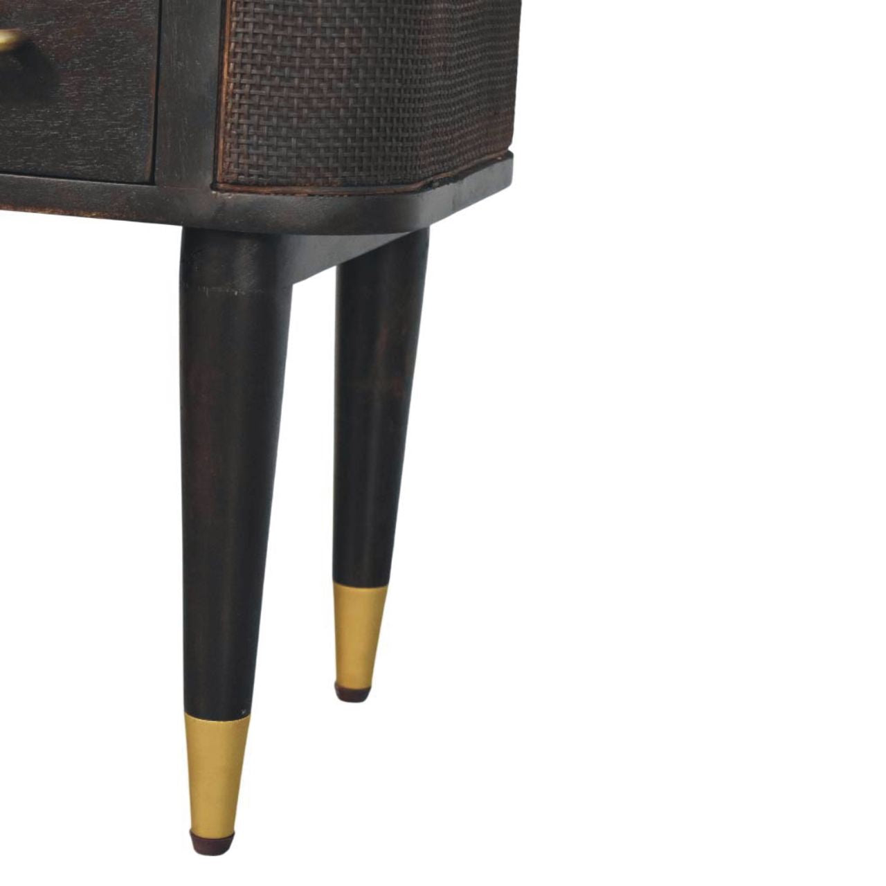 The Marlowe Rattan Mango Wood Bedside Table
